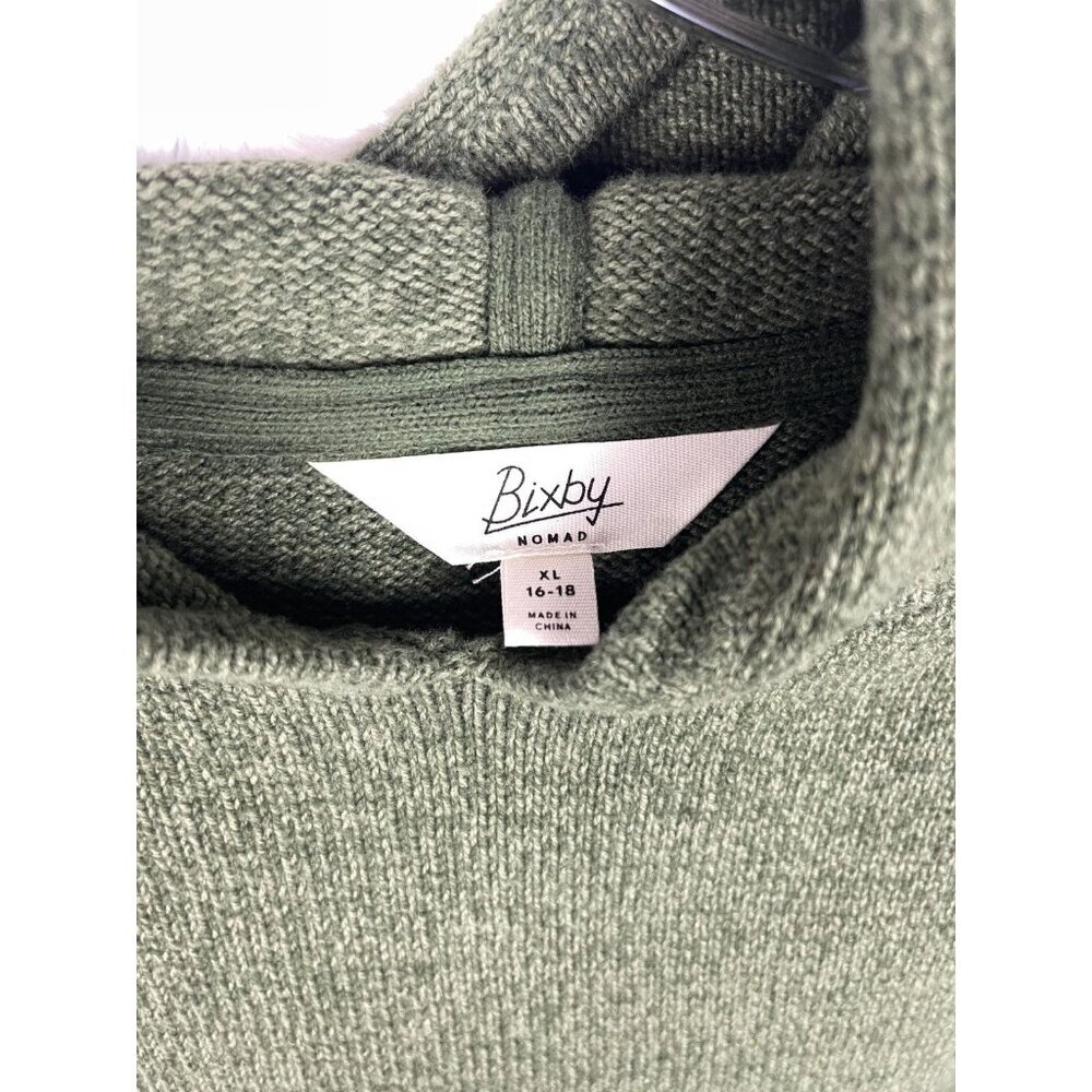 Bixby Nomad XL 16/18 Green Hooded Sweater Front Pocket Pouch Long Sleeve - Picture 8 of 8